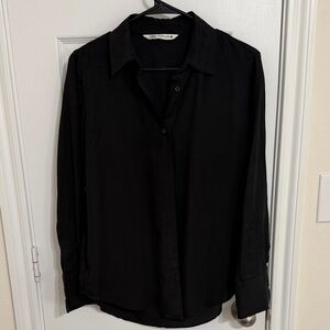 Zara Black Button-Down Shirt